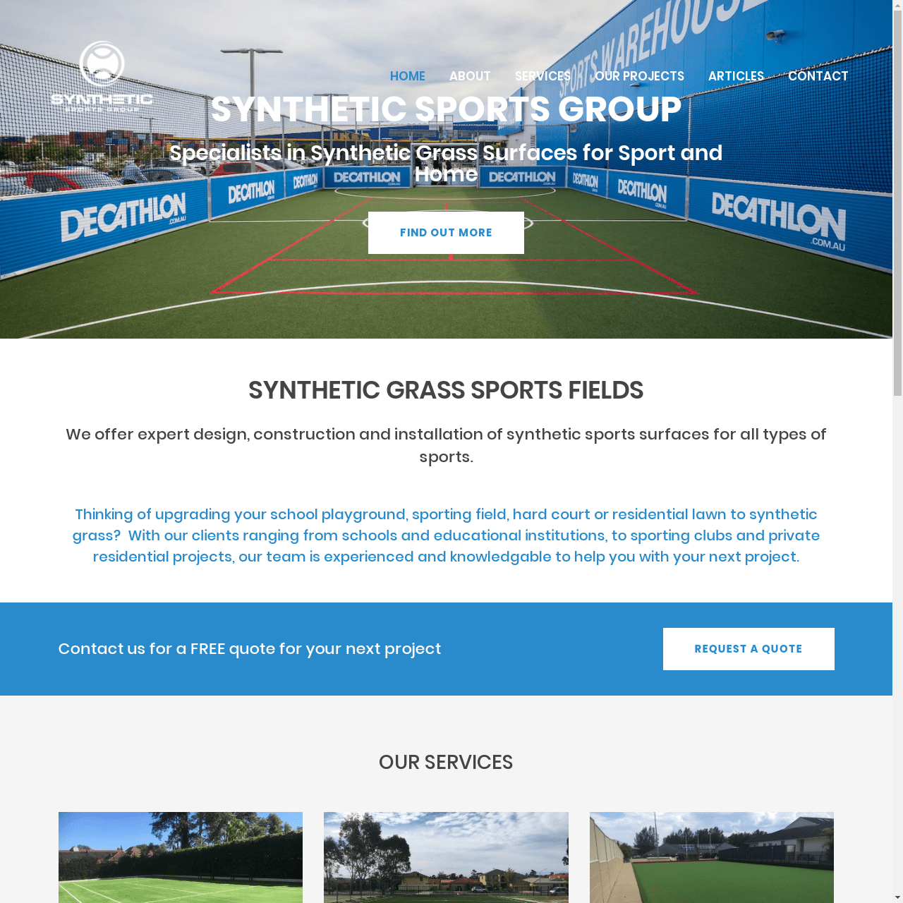 Synthetic Sports Group Website design & Management - The Buzz Writer