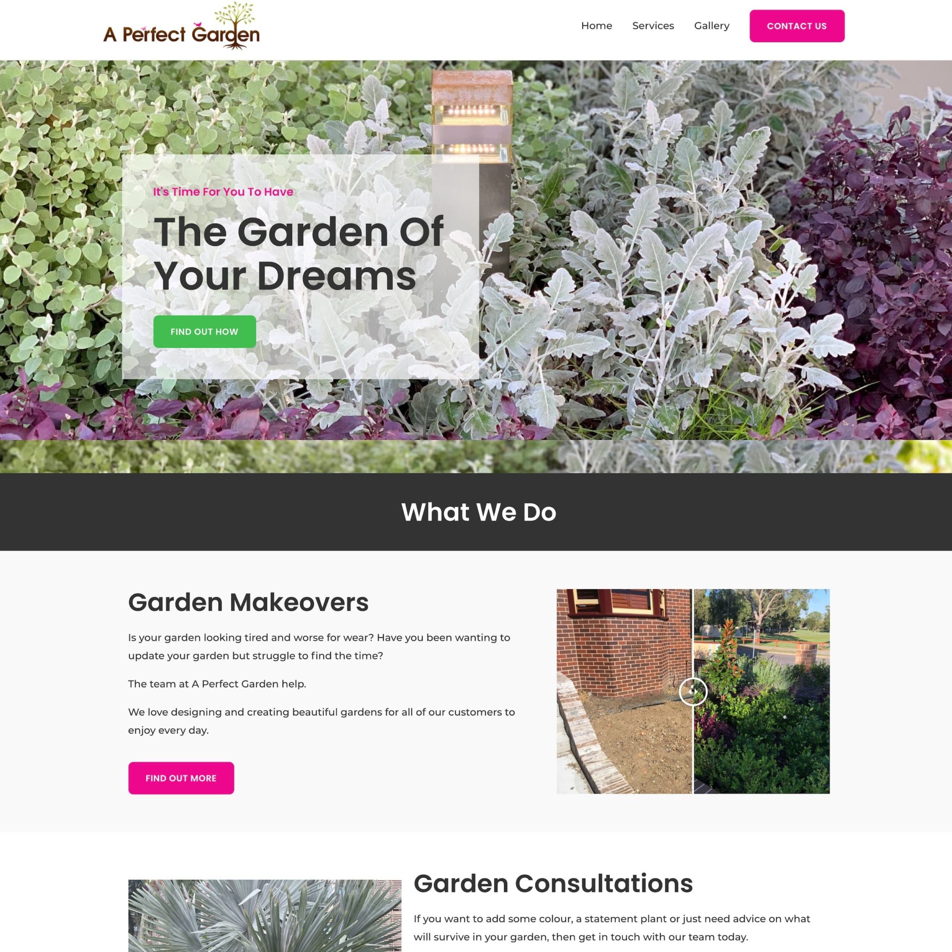 A Perfect Garden Website Design - The Buzz Writer