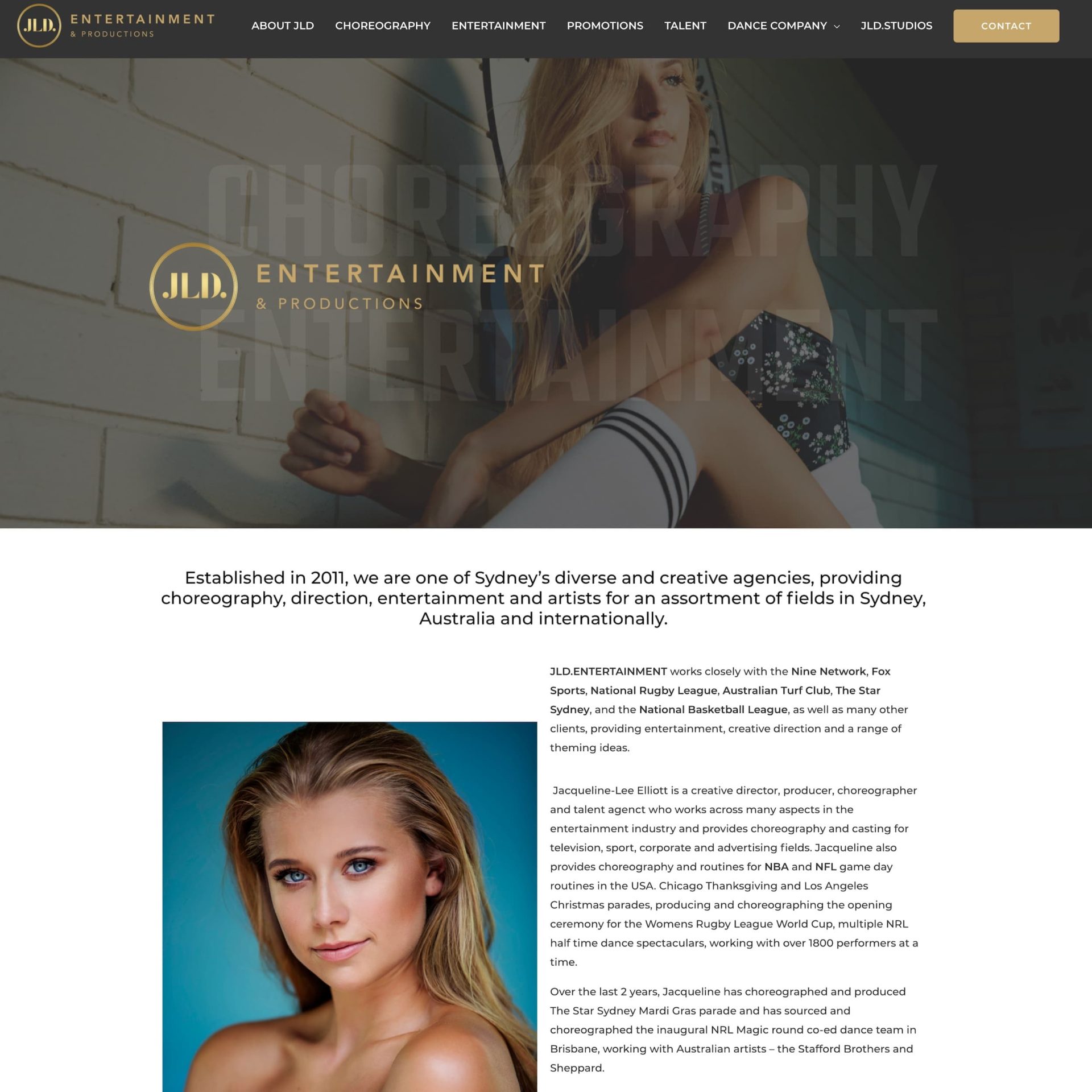 JLD Entertainment Website Design - The Buzz Writer