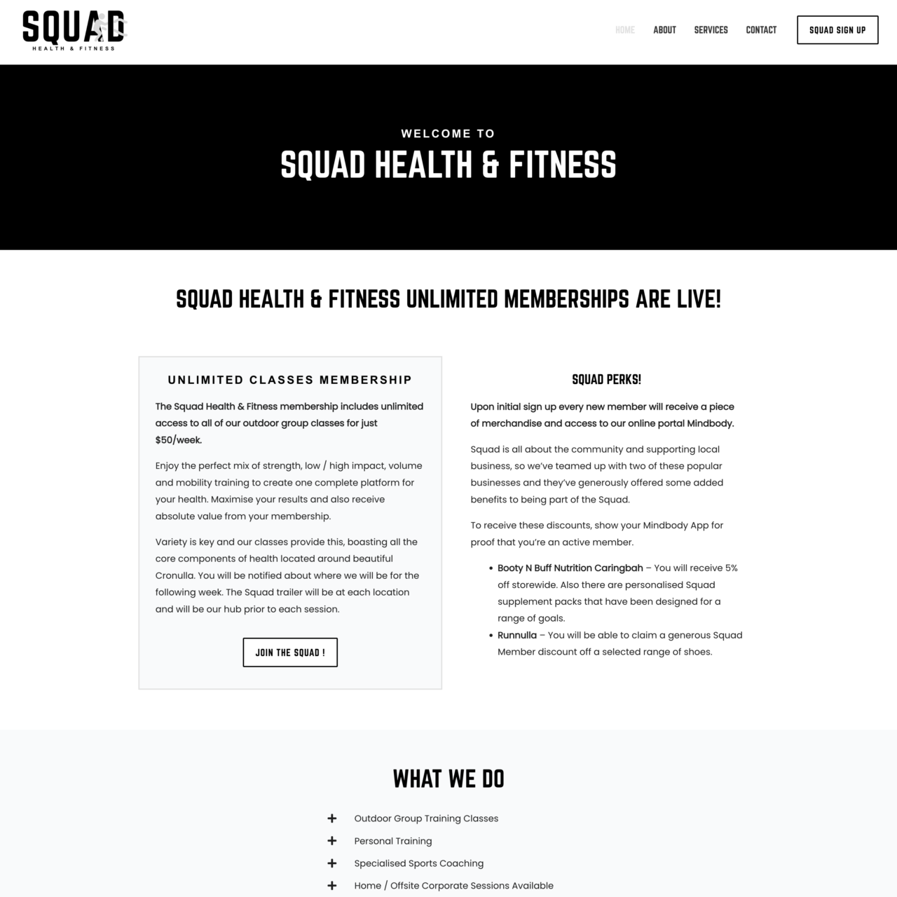 squad health & fitness