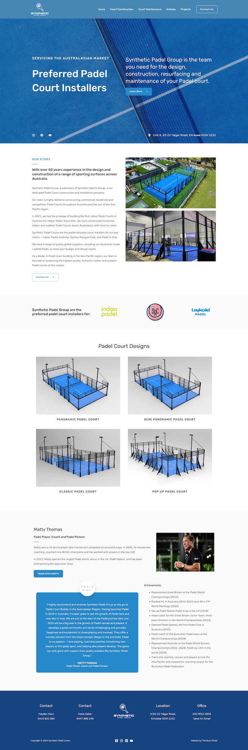 synthetic padel courts